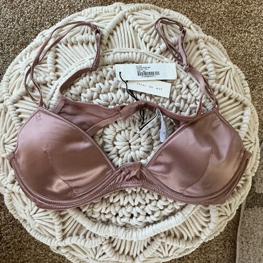 NWT Fleur du Mal Silky Bra 36C